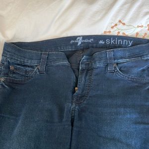 7 for all mankind skinny jeans dark wash size 30